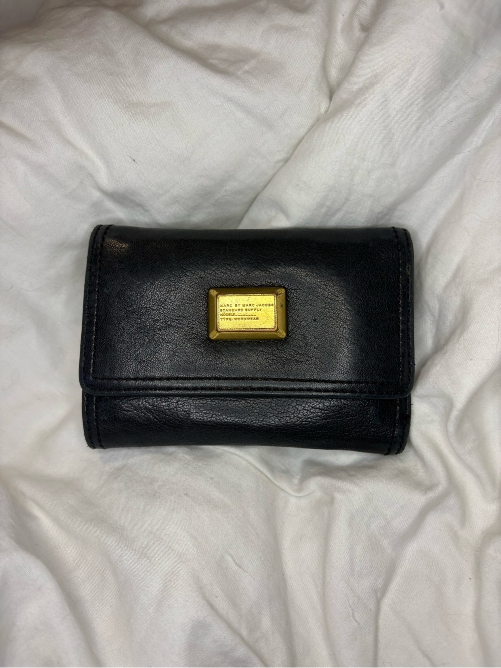 Y2K Marc by Marc Jacobs Black Leather Compact Wallet